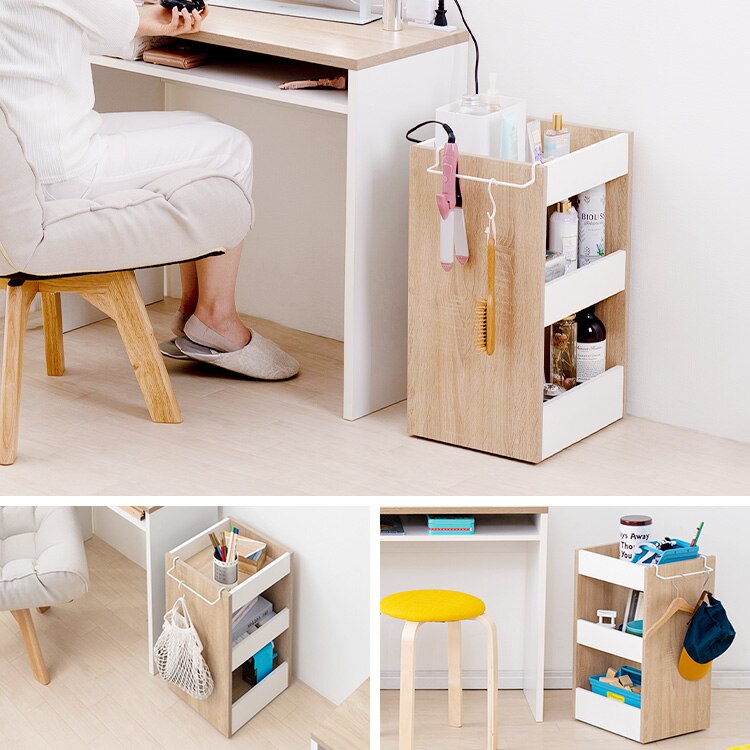 ウッドサイドワゴン WSW-280 ウォームホワイト／ライトナチュラル1