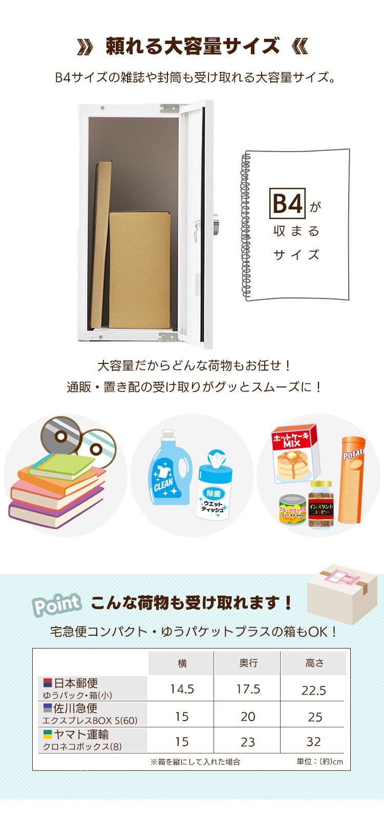 宅配ボックスSサイズ TBK-S ブラウン3