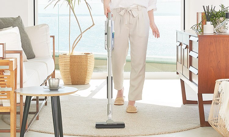 スティッククリーナー 軽量タイプ サイクロン モップ付き SCD-120P-W ホワイト1