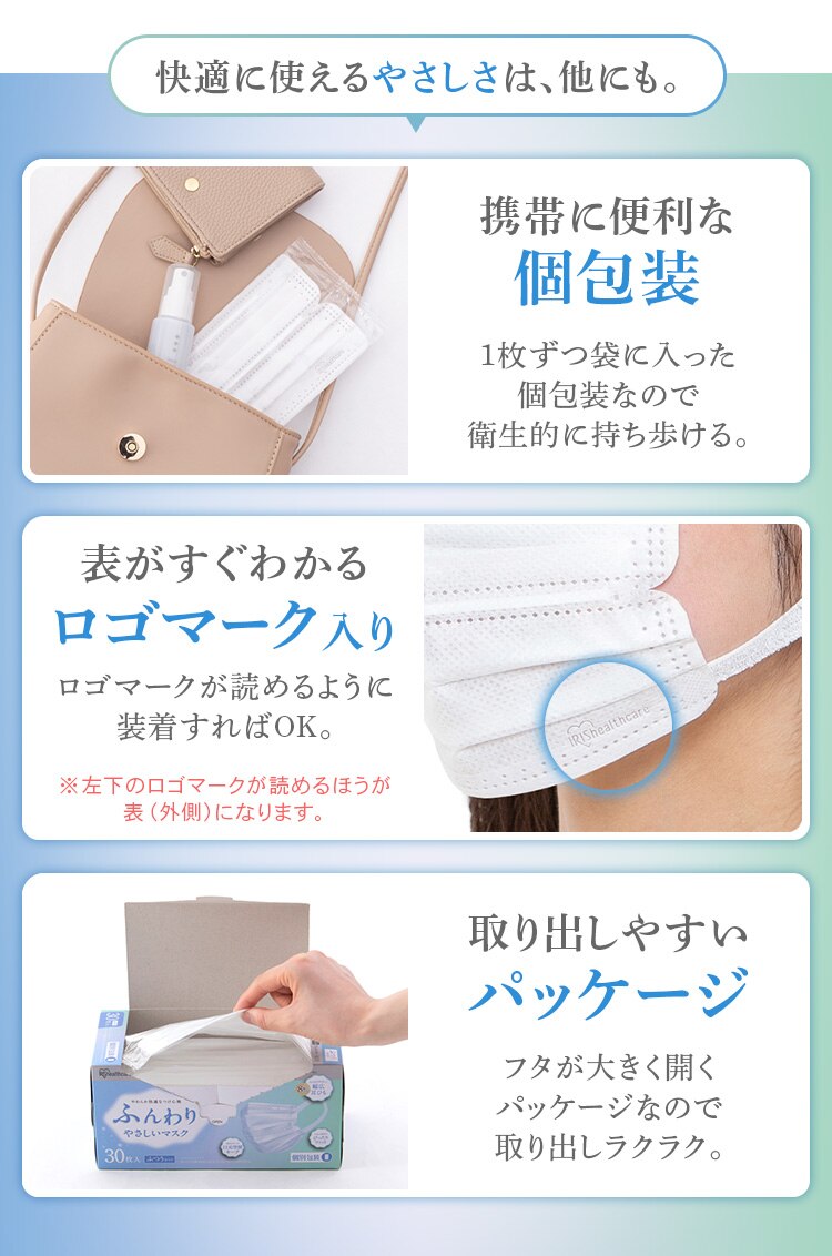 【7枚】 ふんわりやさしい マスク 小さめサイズ3