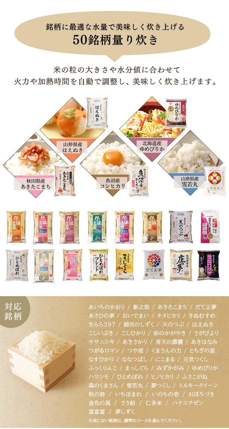 50銘柄量り炊き