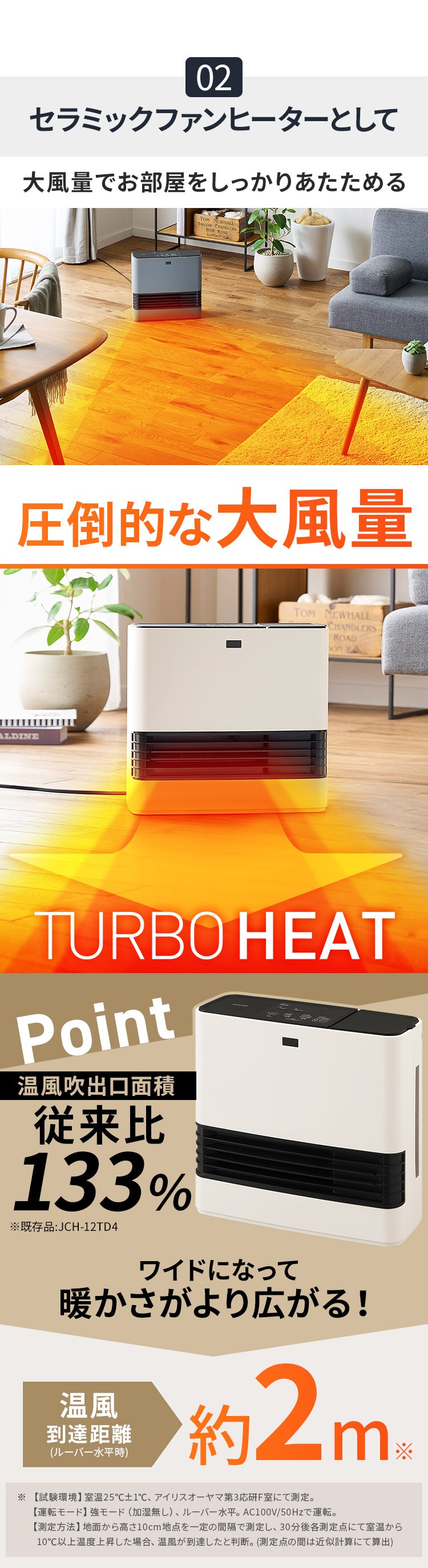 セラミックヒーター 大風量 加湿機能 人感センサー イオン搭載 PCH-HM12B-H グレー2