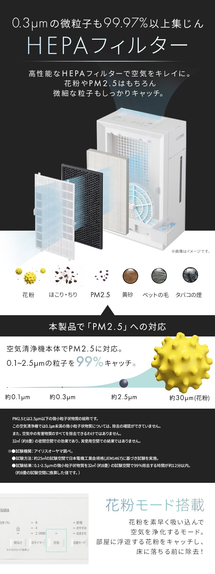 空気清浄機 23畳 加湿空気清浄機 14畳 花粉モード 温度・湿度センサー におい・ほこりセンサー 2WAY給水 お手入れ簡単 KAP-AH501-W ホワイト2