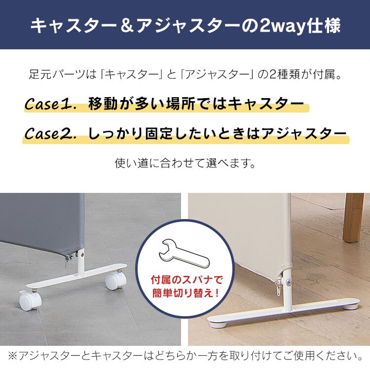 パーテーション スクリーン キャスター付き SRK-1680R チャコールグレー5