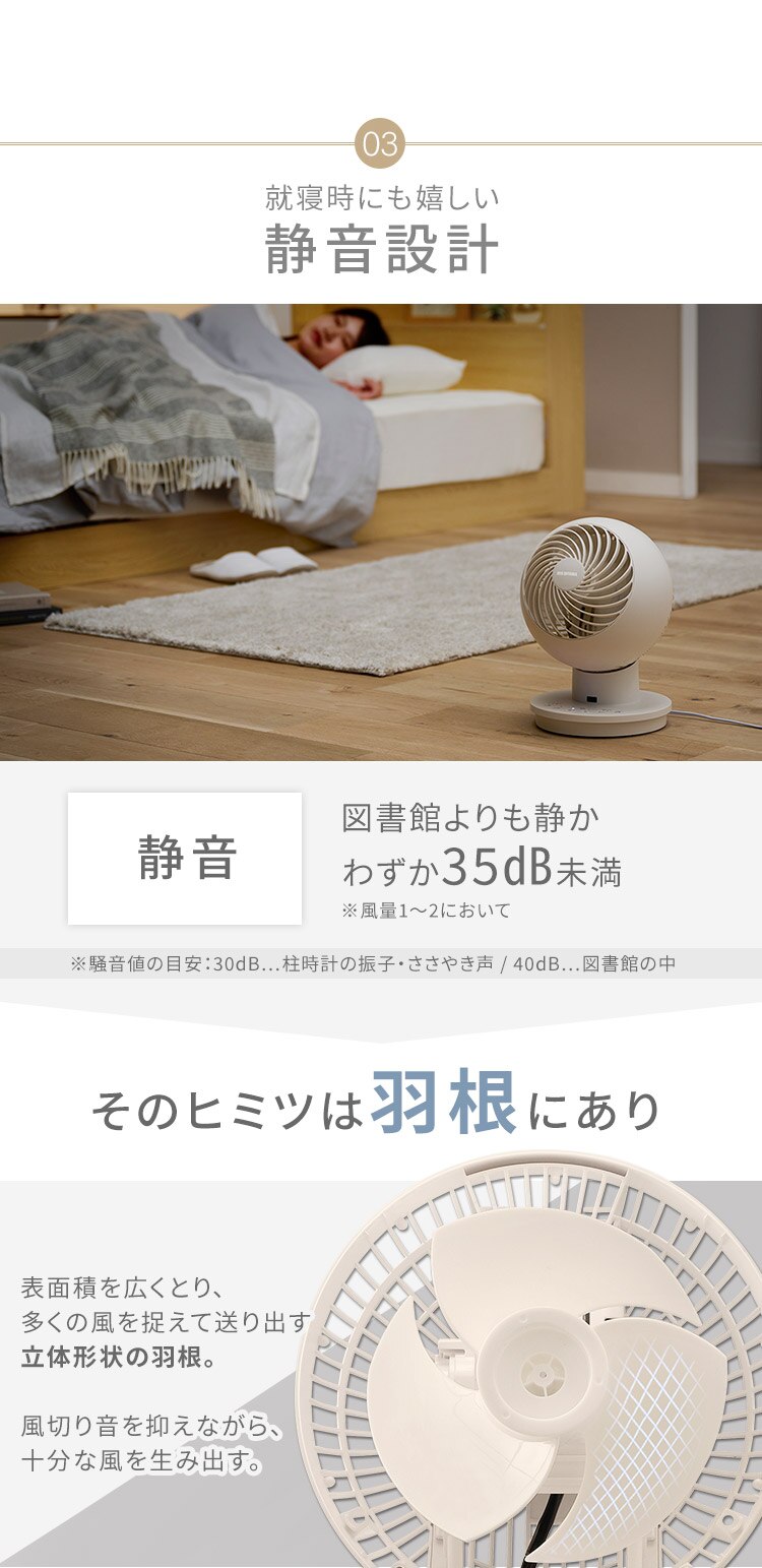 サーキュレーターアイ 18畳 上下左右首振り PCF-SC15T-EC アイボリー7