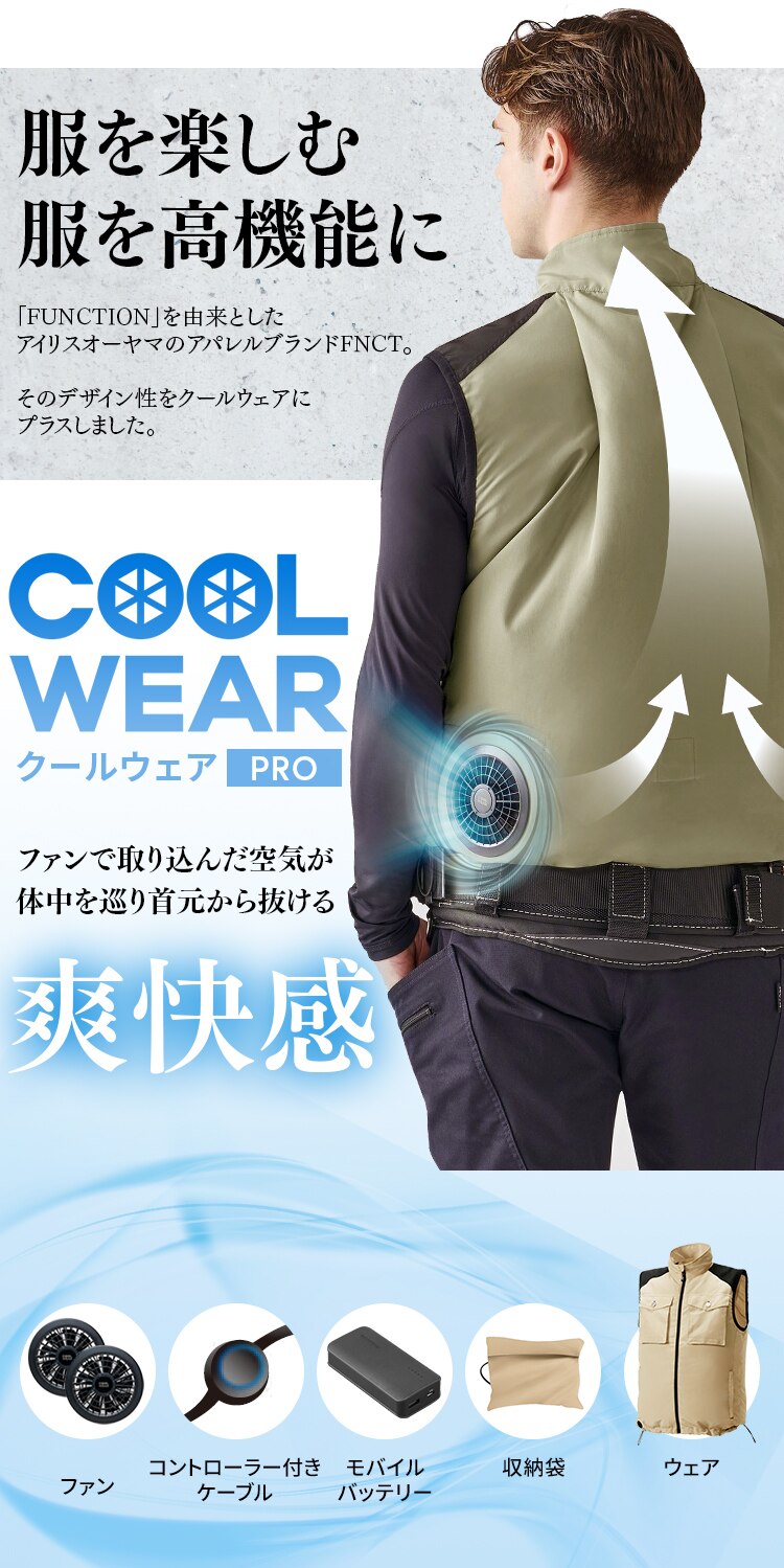 【2%OFF】クールウェアFNCT PROベストセット FC22301-BES ベージュ Sサイズ2