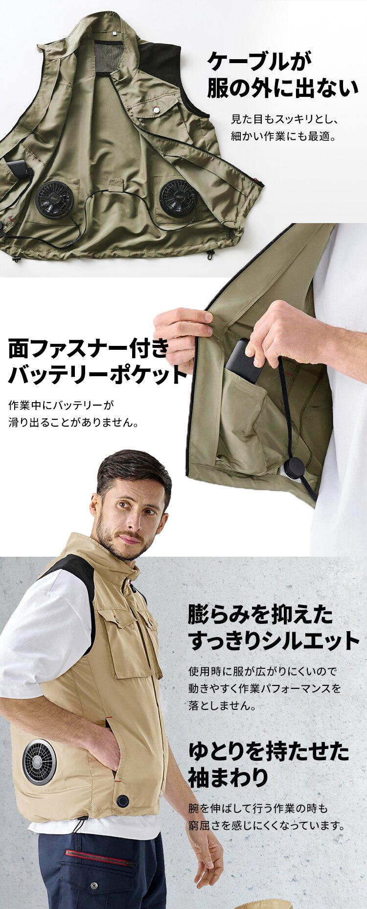 【2%OFF】クールウェアFNCT PROベストセット FC22301-BES ベージュ Sサイズ5