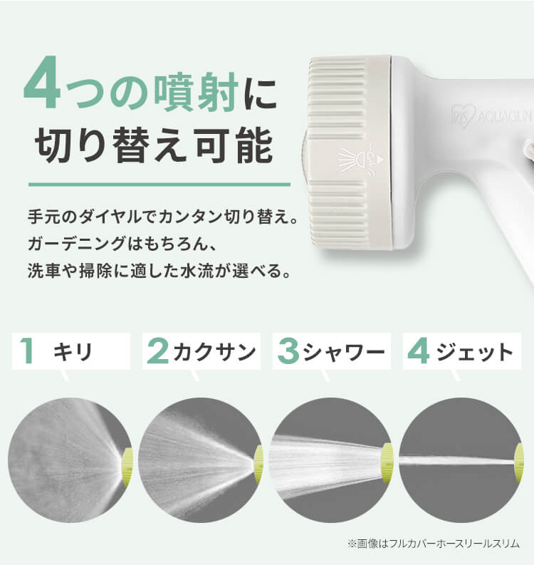 フルカバーホースリールコンパクト用アクアガン AGR-4 ライトベージュ/ホワイト1