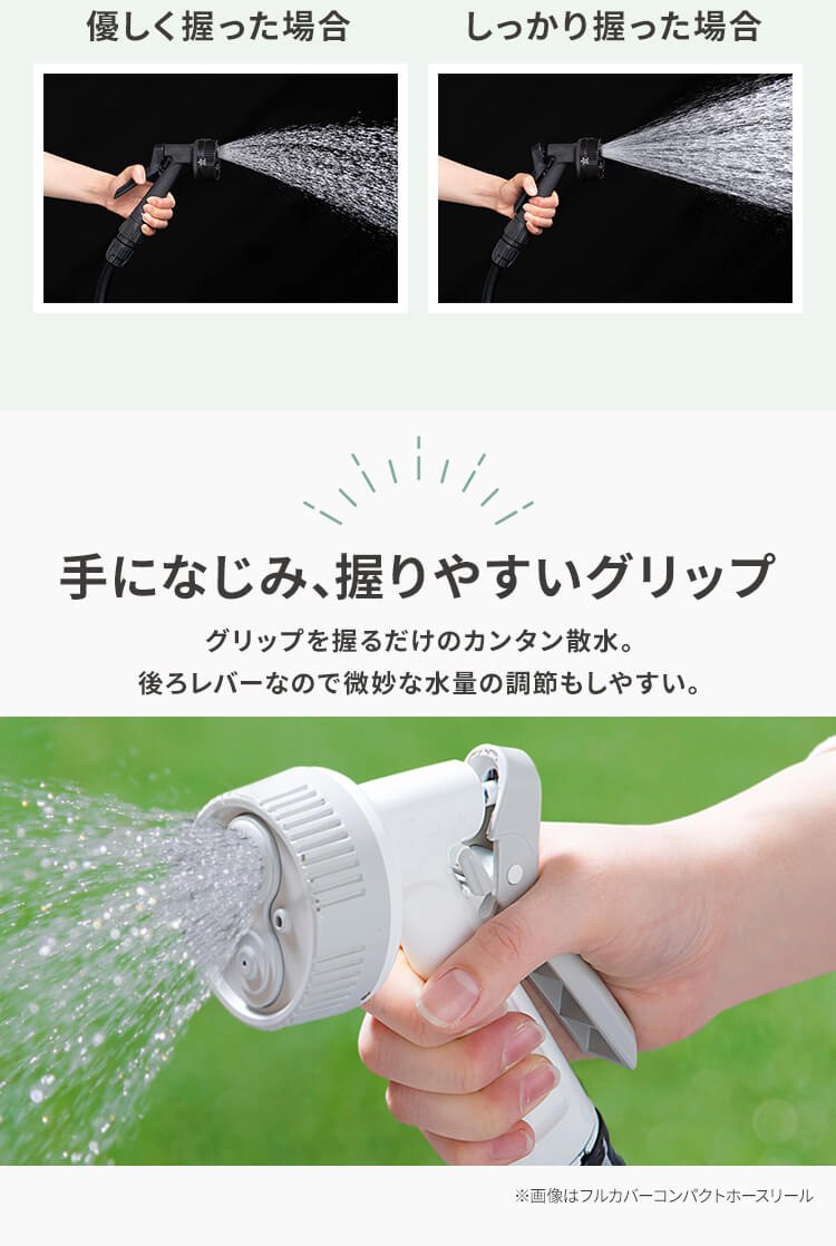 フルカバーホースリールコンパクト用アクアガン AGR-4 ライトベージュ/ホワイト3