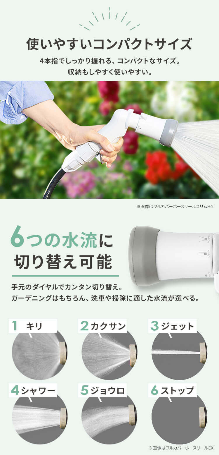 フルカバーホースリールスリムHG用コンパクトアクアガン AGFC-6 ホワイト1