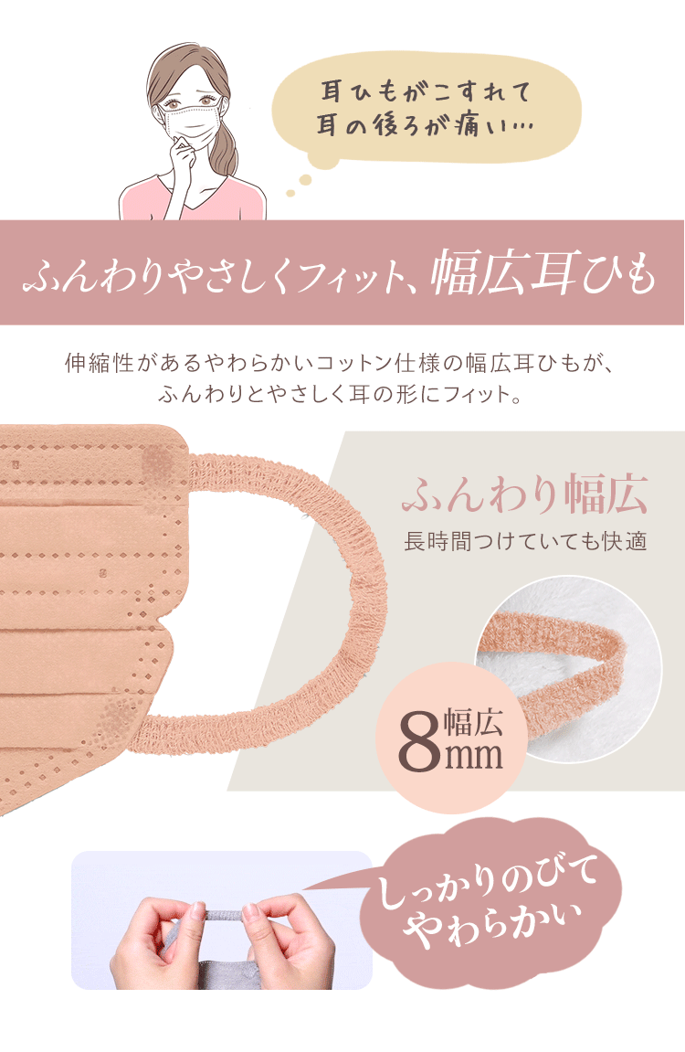 【90枚】 美フィット カラーマスク ふつうサイズ 30枚入&times;3 ローズグレー9