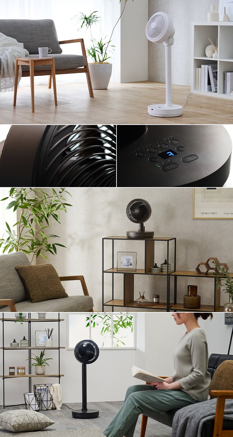 サーキュレーター 扇風機 30畳 DCモーター 上下左右首振り STF-DCD18T-W ホワイト1