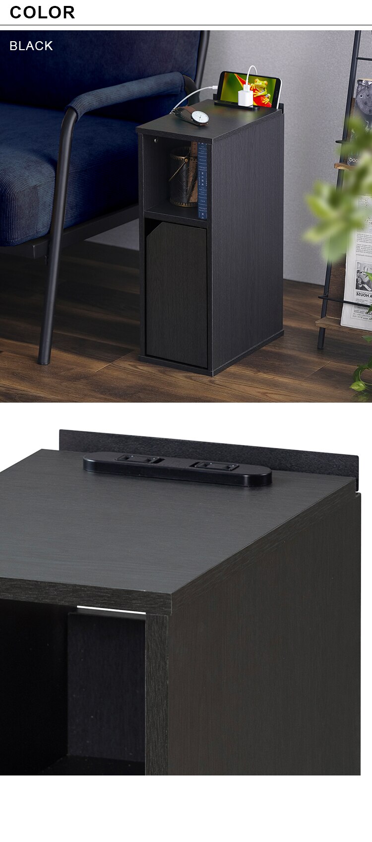 ナイトテーブル扉付き NTB-180T ライトナチュラル5