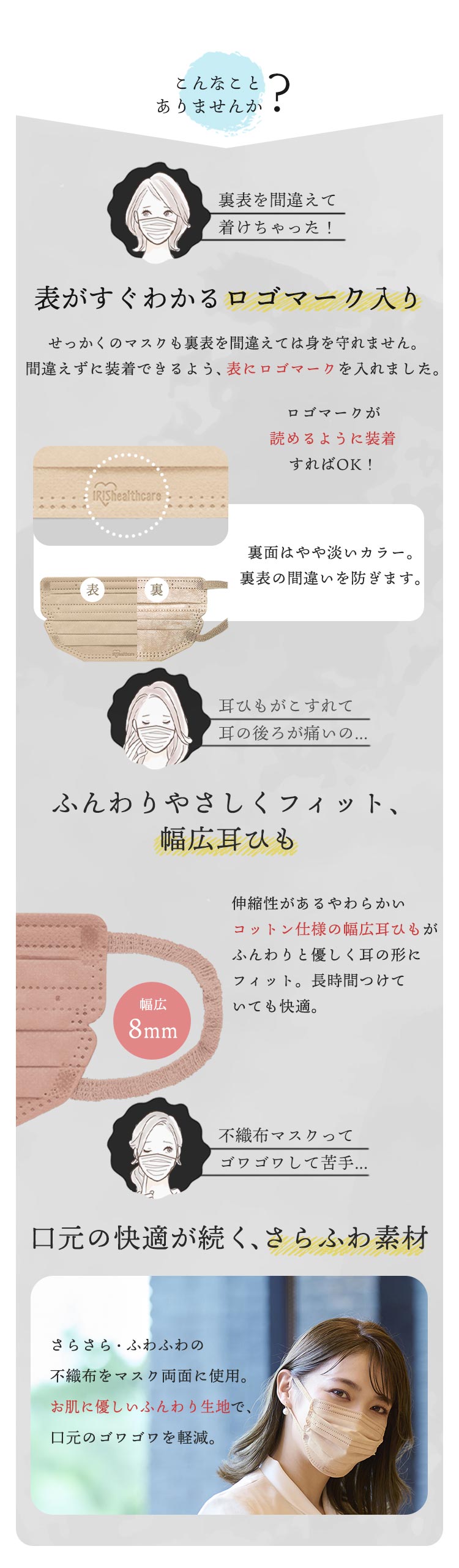 【54枚入】 美フィット カラーマスク ふつうサイズオリーブカーキ【代引き不可】7