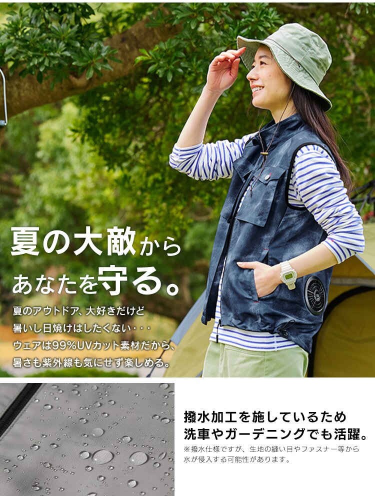 【6%OFF】クールウェア ベストセット FC23301-NVS ネイビー Sサイズ3