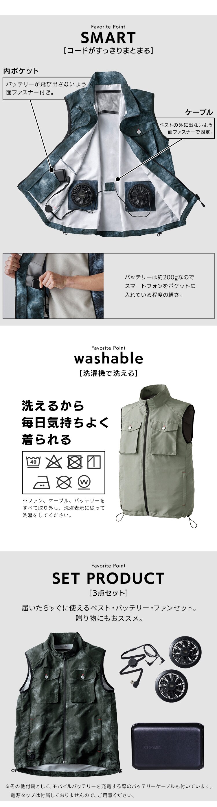 【6%OFF】クールウェア ベストセット FC23301-NVS ネイビー Sサイズ4