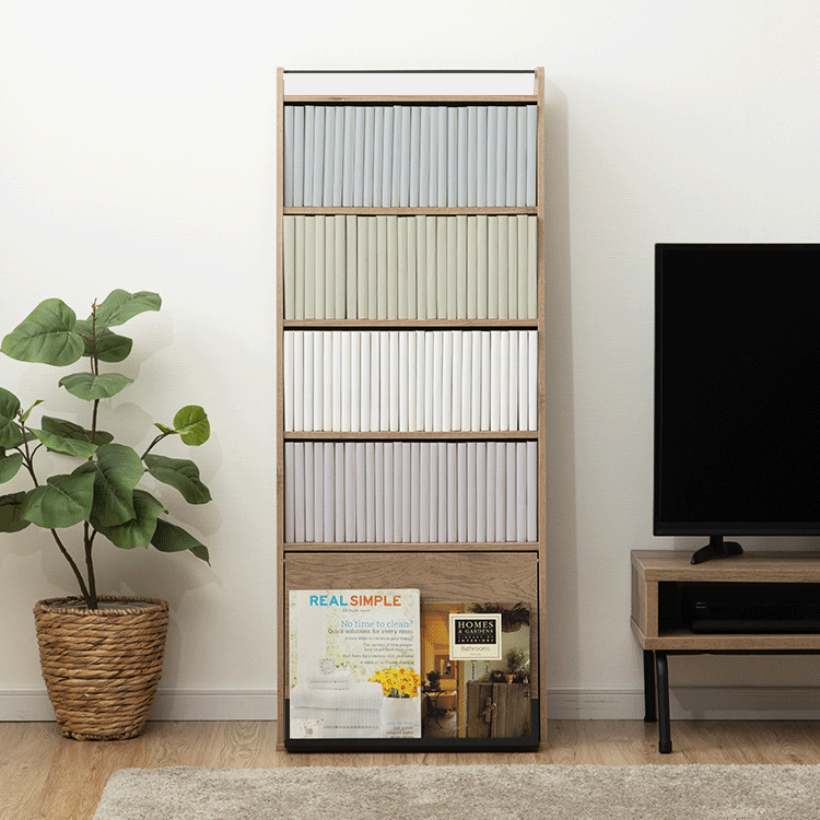 アイアンウッドマガジンラック IWMG-5R ブラック/アッシュブラウン【前払い不可】【代引き不可】【同梱不可】4