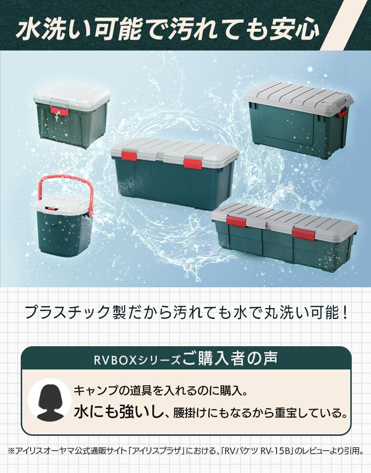  収納ボックス RVBOX 900F 耐荷重30kg 薄型タイプ RV900F グレー/ダークグリーン4