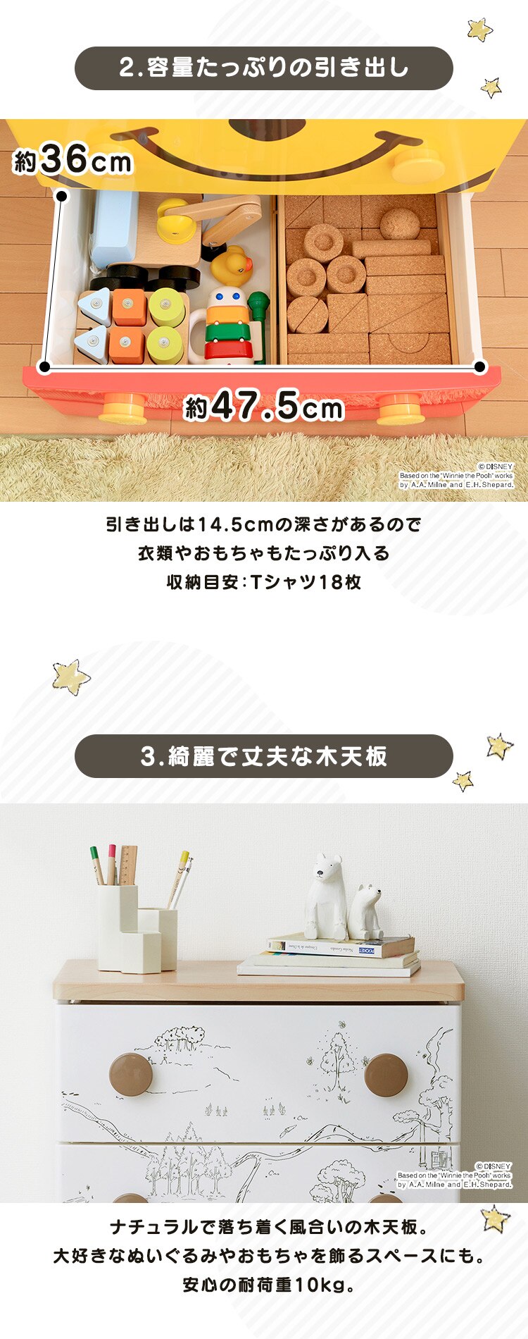 キッズ チェスト 4段 収納ケース プ―さん NHG-W554　3