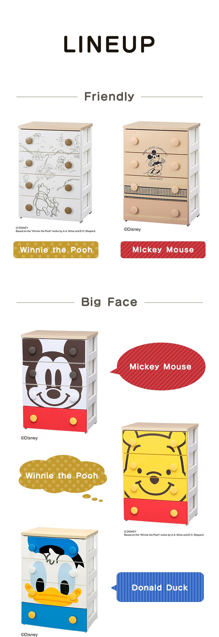 キッズ チェスト 4段 収納ケース プ―さん NHG-W554　5