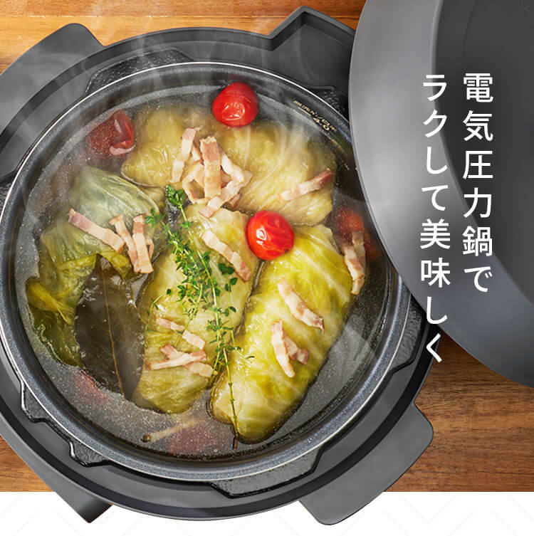 電気圧力鍋 3.0L 自動メニュー6種 PC-MB3-H グレー1