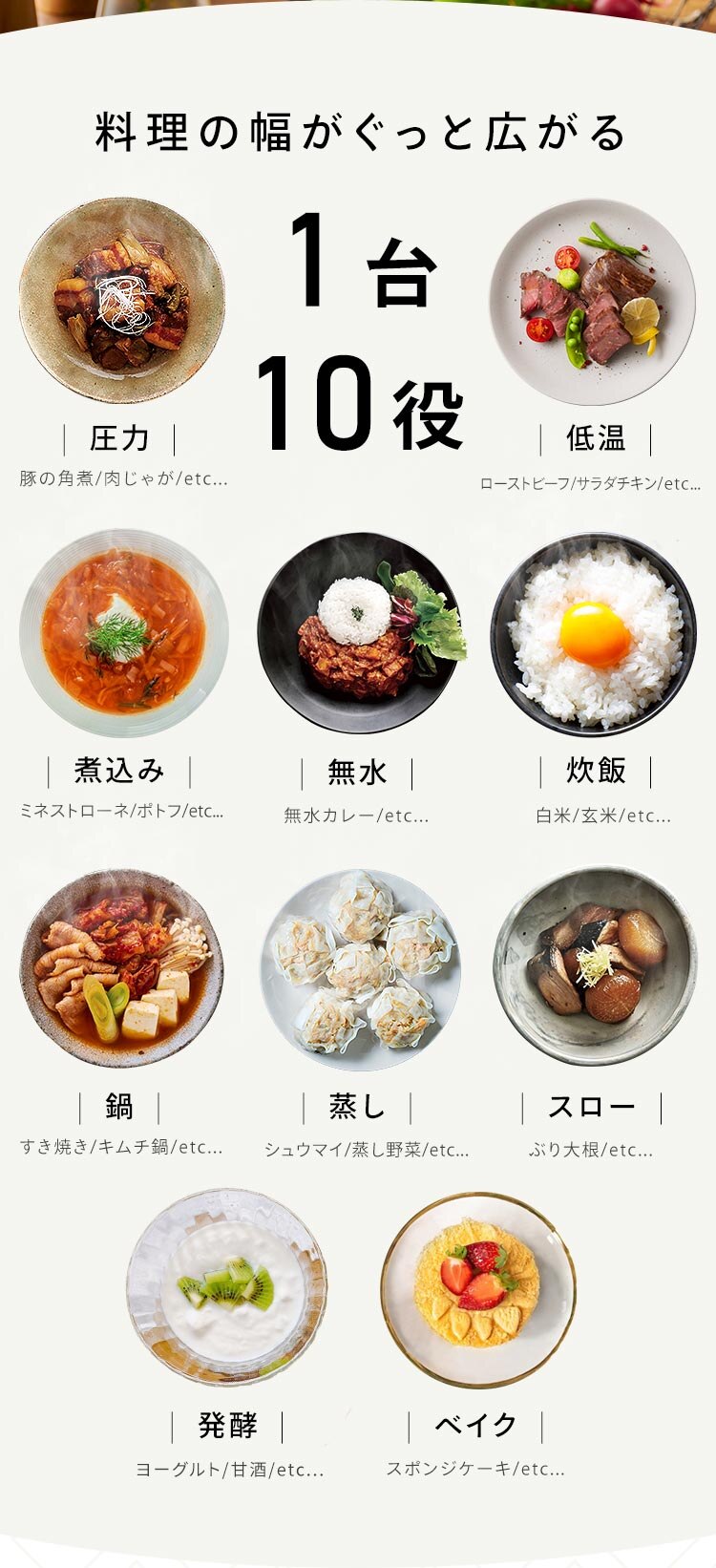 電気圧力鍋 3.0L 自動メニュー6種 PC-MB3-H グレー3