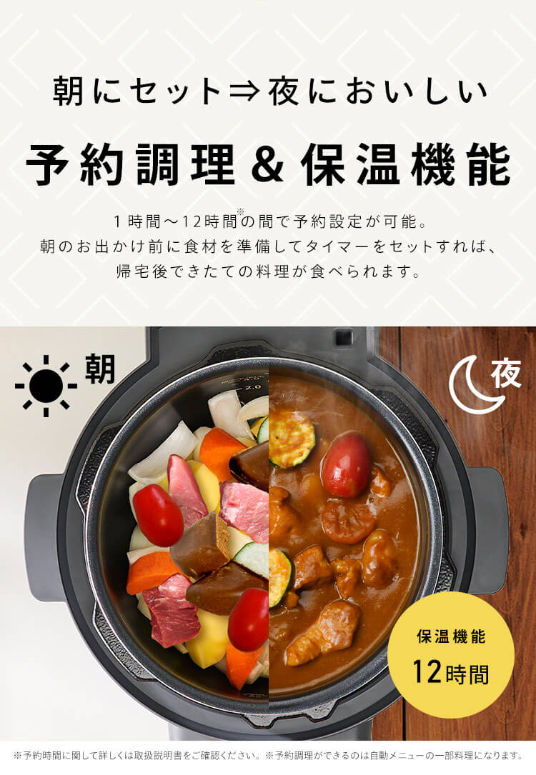 電気圧力鍋 3.0L 自動メニュー6種 PC-MB3-H グレー8