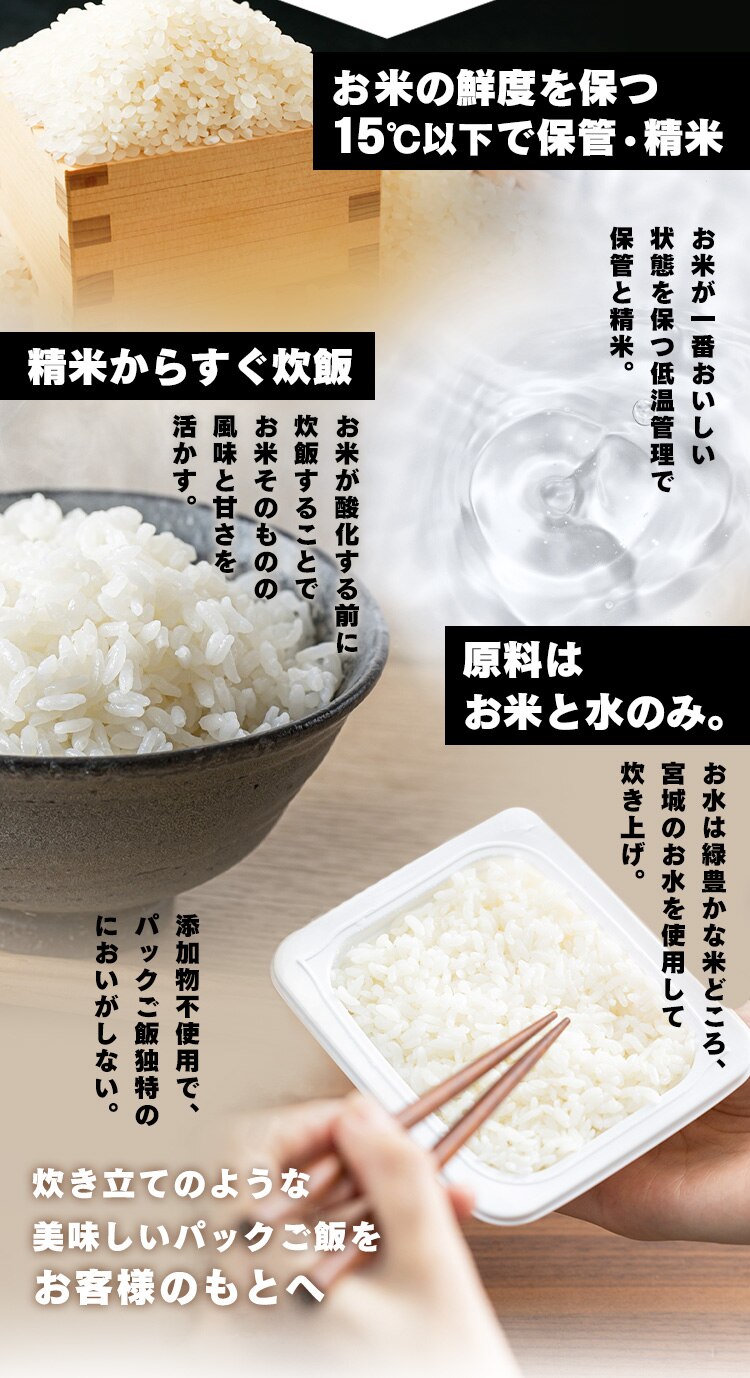 低温製法米のパックごはん 大盛り 250g&times;3パック2