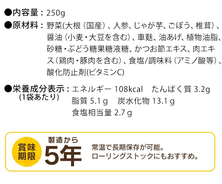 【25食セット】非常食 けんちん汁 豚汁 筑前煮 肉じゃが きのこ汁 各5食11