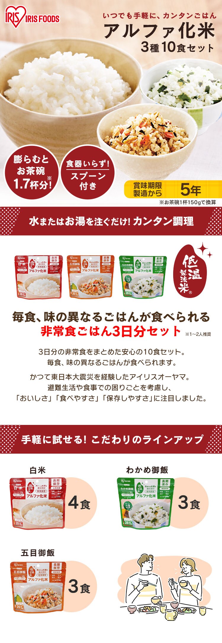 &alpha;化米3日分セット0