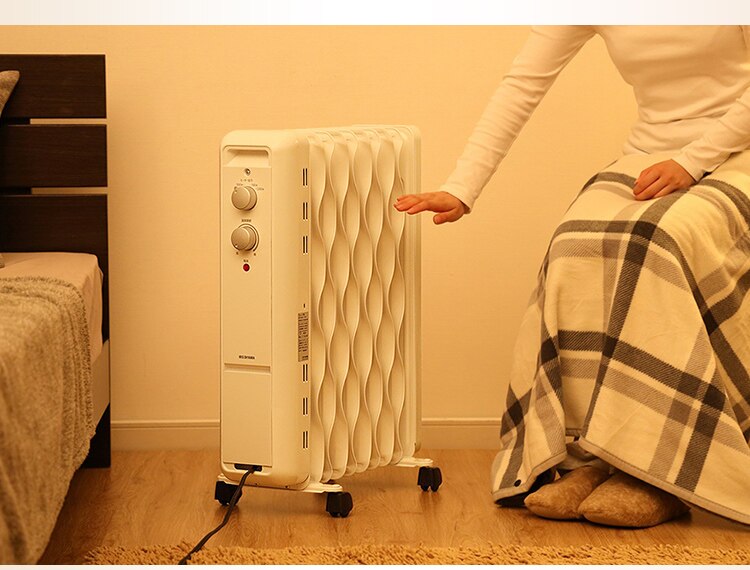 ウェーブ型オイルヒーター メカ式 ホワイト KIWH2-1210D-W16