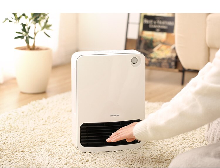 人感センサー付きセラミックファンヒーター マイコン式 ホワイト KJCH-126T-W3