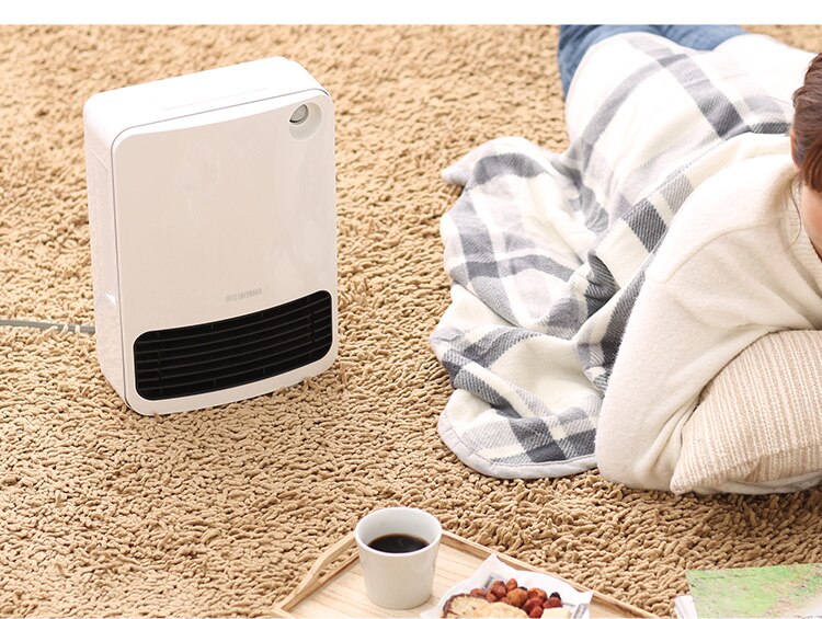 人感センサー付きセラミックファンヒーター マイコン式 ホワイト KJCH-126T-W4