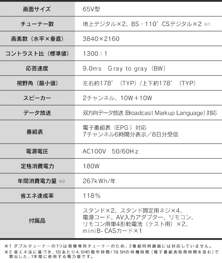 テレビ 65V型 4K対応 Fiona 65UB10PB【代引き不可】17