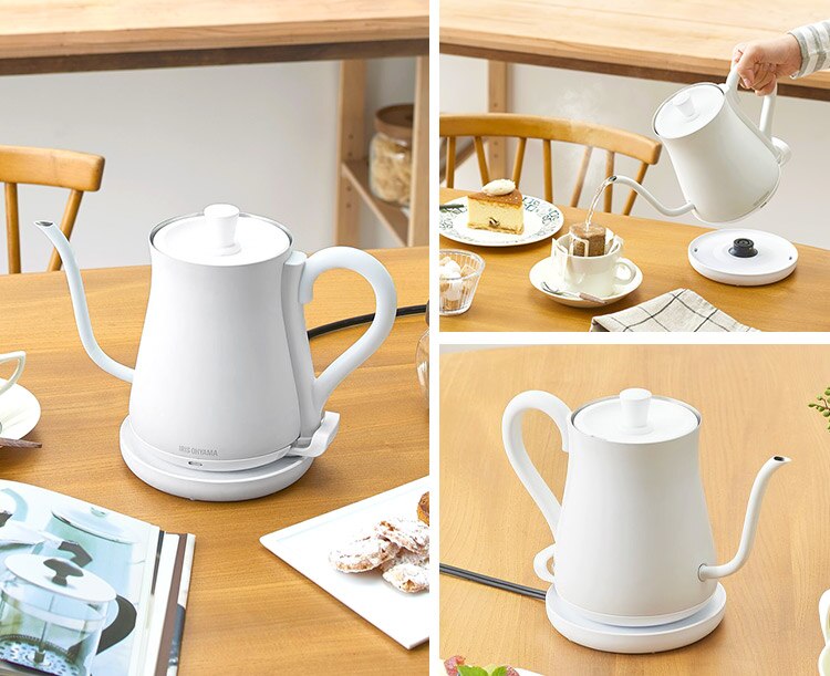 電気ケトル 0.6L ドリップ ホワイト IKE-C600-W 1