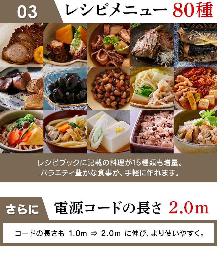 レシピメニュー80種