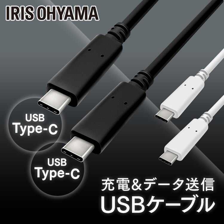 【メール便】【2個セット】USB-C to USB-Cケーブル 1m(GEN2) ICCC-B10-B ブラック【代引き不可】0