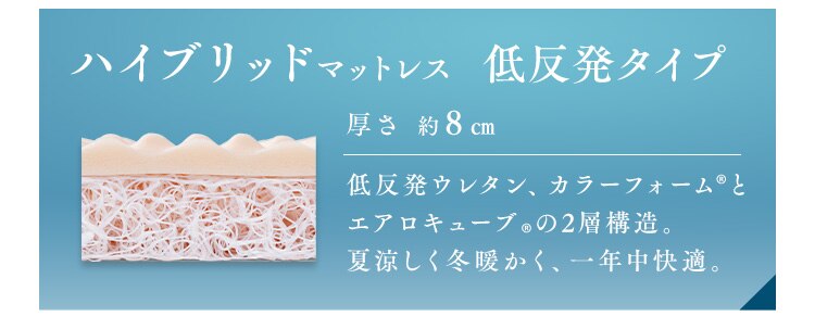 エアリーハイブリッドマットレス 低反発タイプHBT80-S シングル 敷パッド+着る毛布19