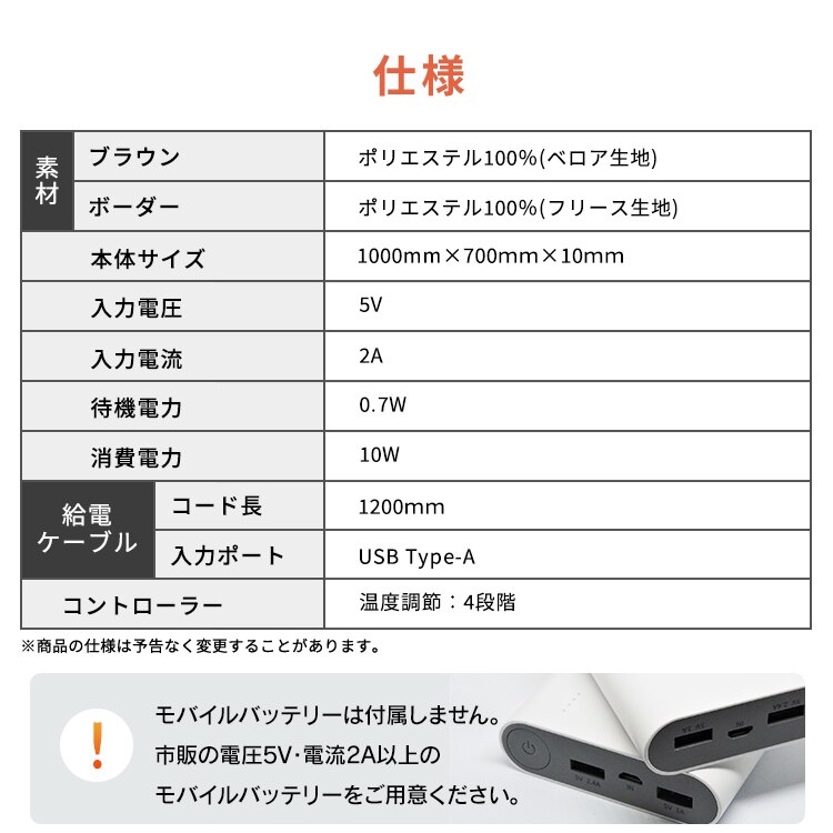 ヒートブランケット HW-HBK-W/A ボーダー15