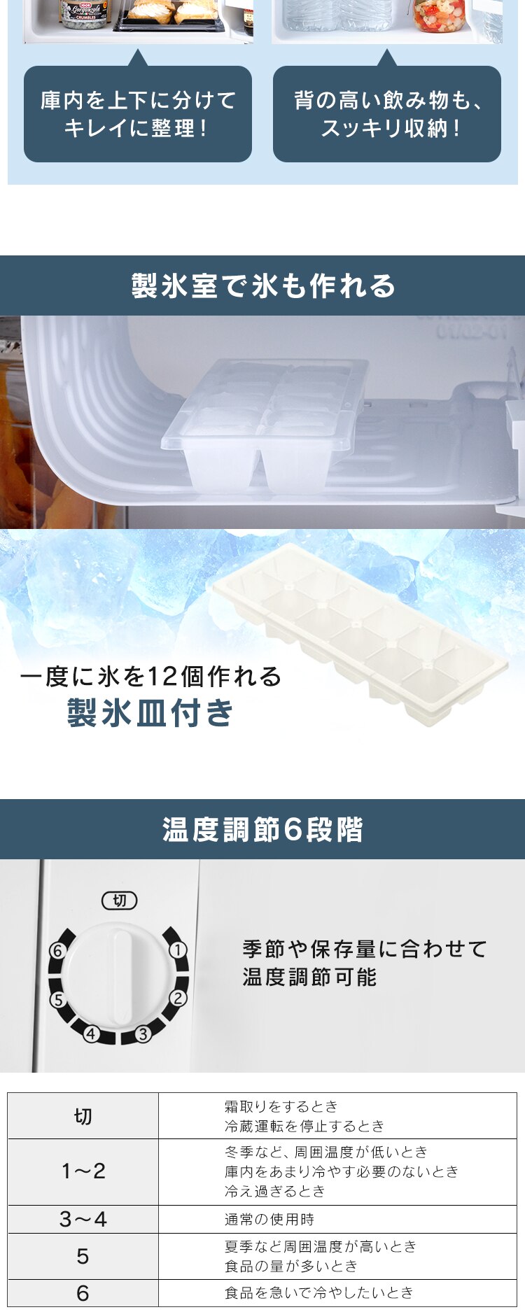 冷蔵庫 45L 小型 セカンド冷蔵庫 1ドア 幅47.2cm IRSD-5AL-W ホワイト4