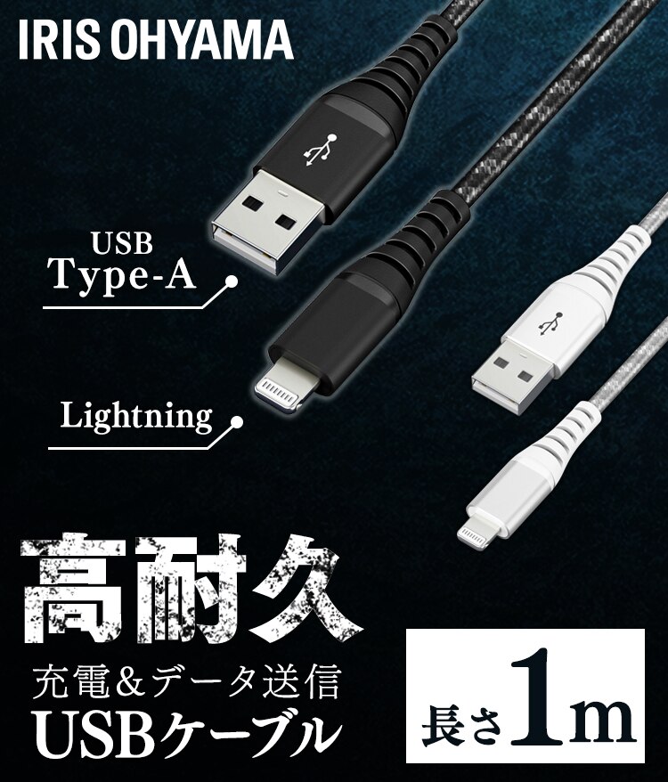 【メール便】高耐久Lightningケーブル 1m ICAL-C10-S シルバー【代引き不可】0