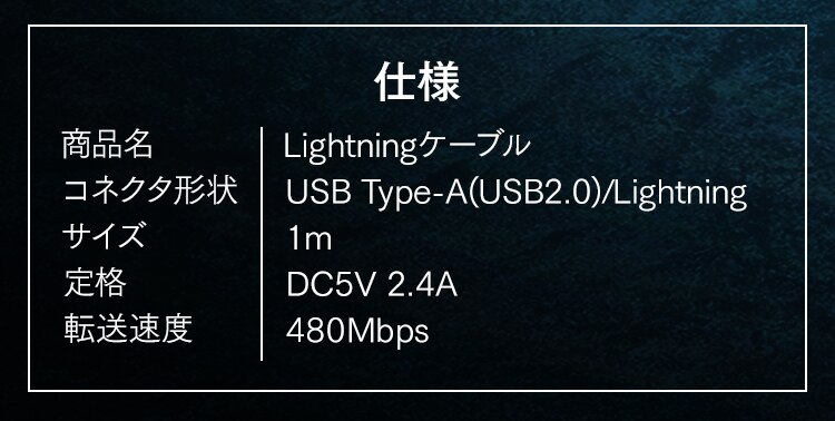 【メール便】高耐久Lightningケーブル 1m ICAL-C10-S シルバー【代引き不可】4
