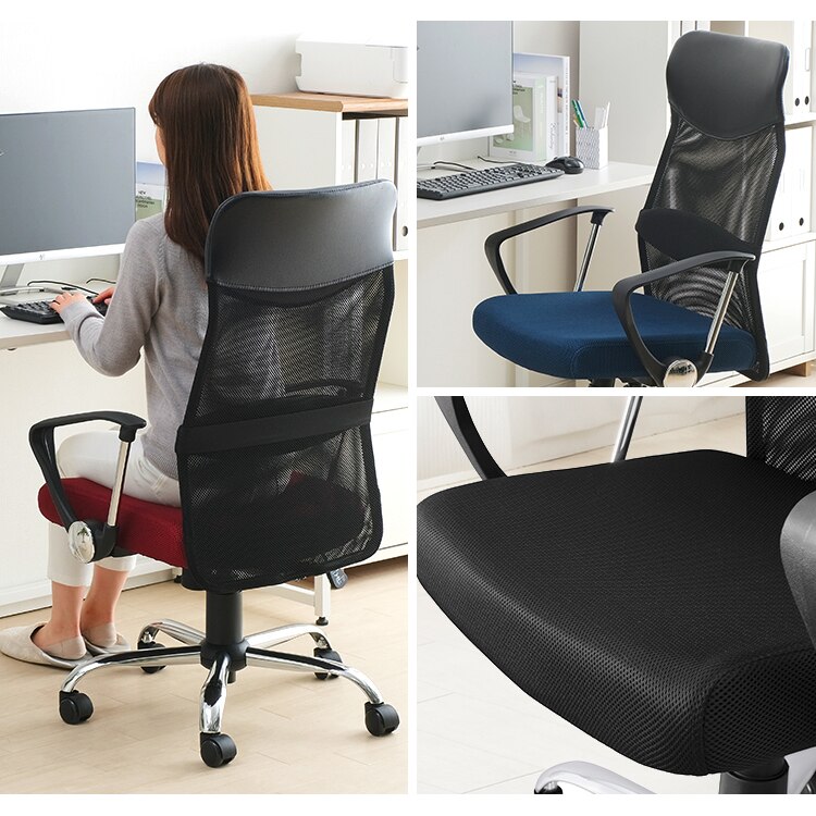 椅子 チェア アームレスト付き メッシュ ハイバック OFC-MBH ブラック1