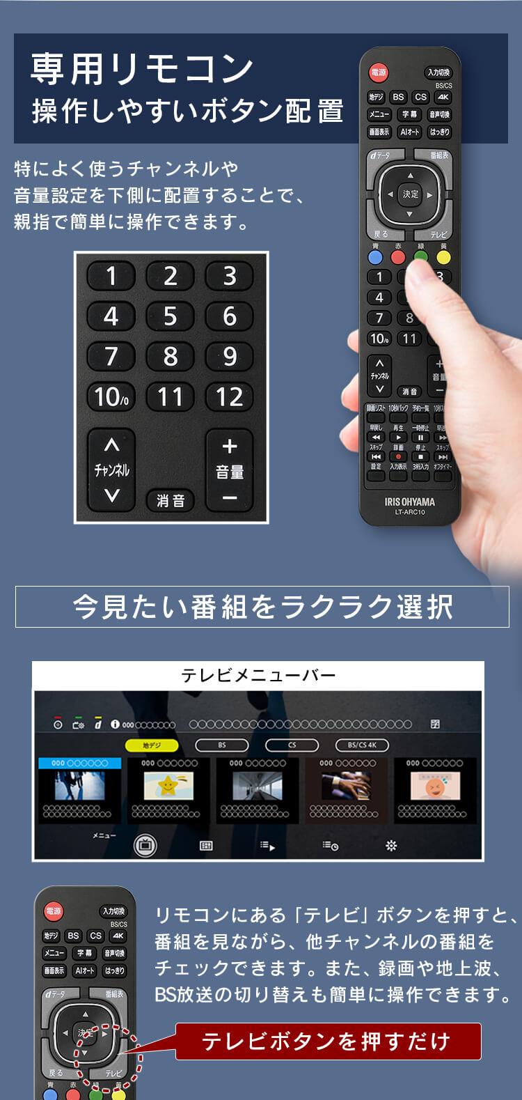 テレビ 55V型 4K QLED LUCA 55XＱUC358