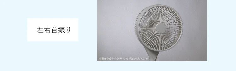 扇風機 静音 DCモーター 360&deg;首振りFD-22T-W ホワイト4