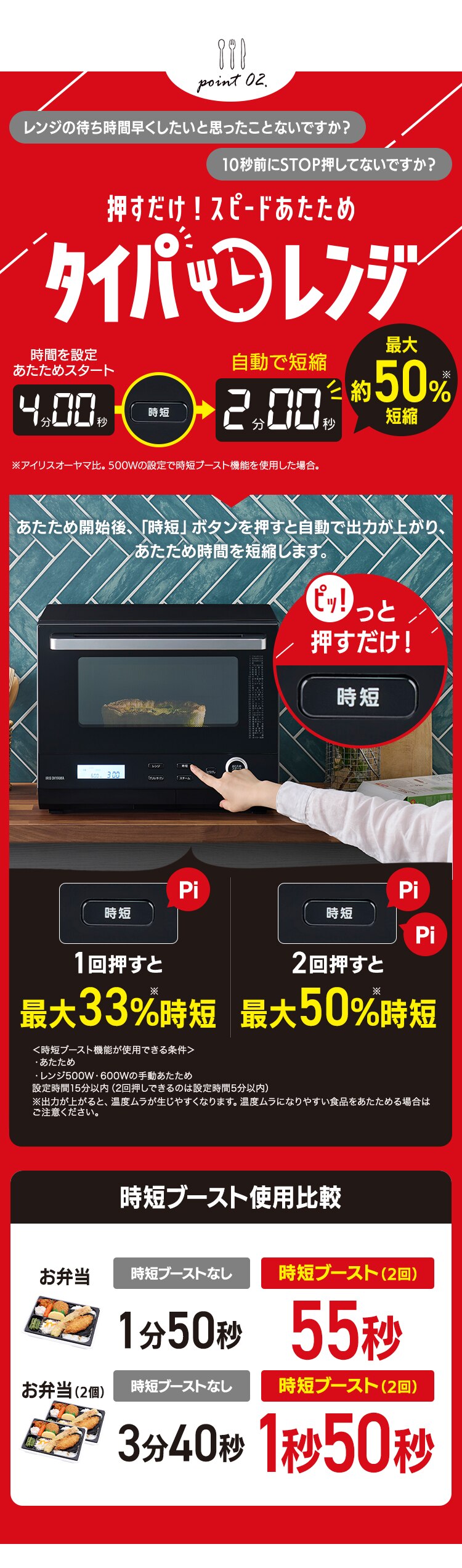 スチームオーブンレンジ 30L タンク式 MS-F3001-B ヘルシーメニュー 26種類 時短ブースト ブラック5