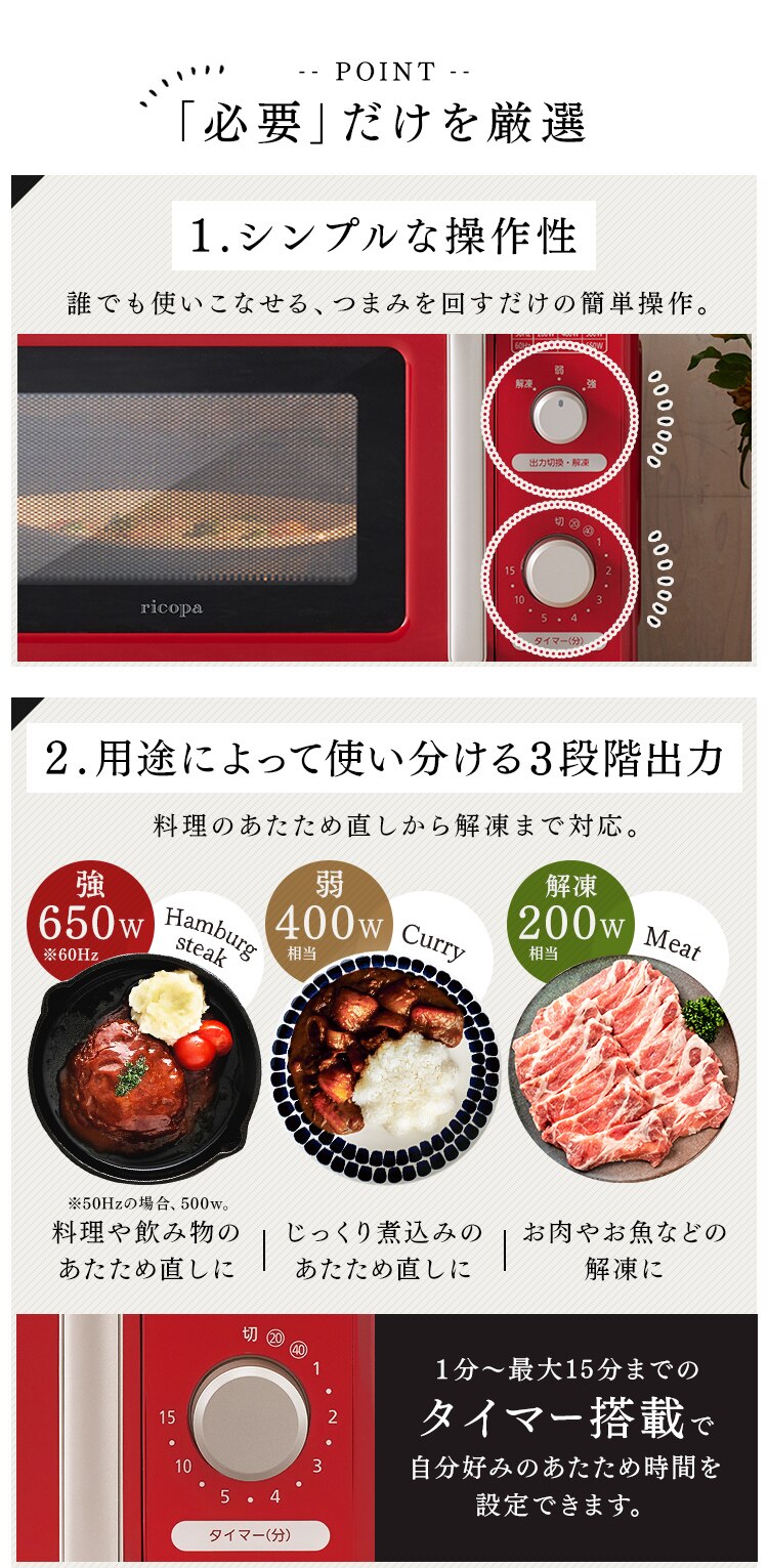 【訳あり】ricopa 単機能レンジ IMB-RT17-H グレー　3