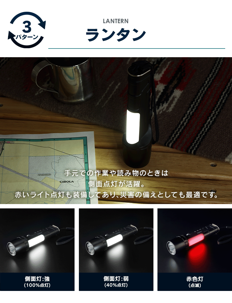 LEDハンディライト LKD-350L グレー5