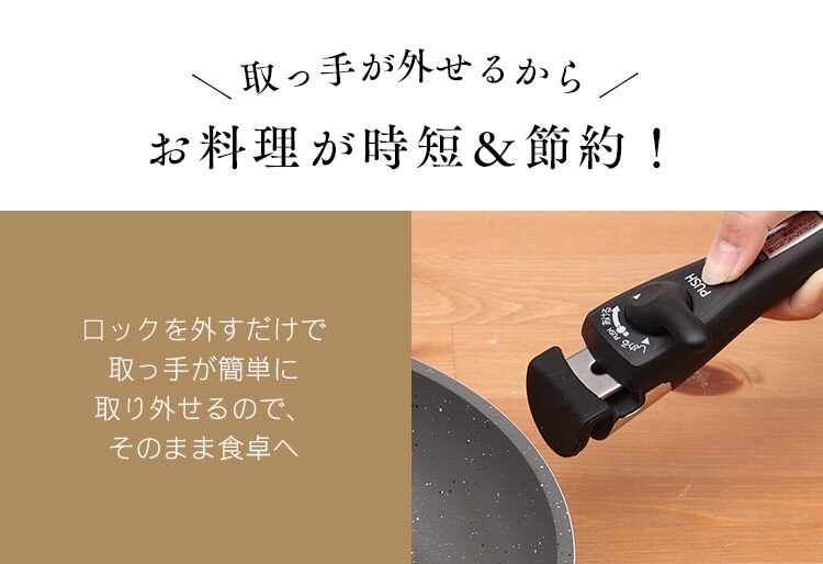 取っ手が外せる