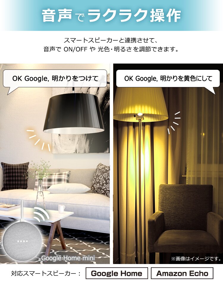 スマートスピーカー対応 LED電球